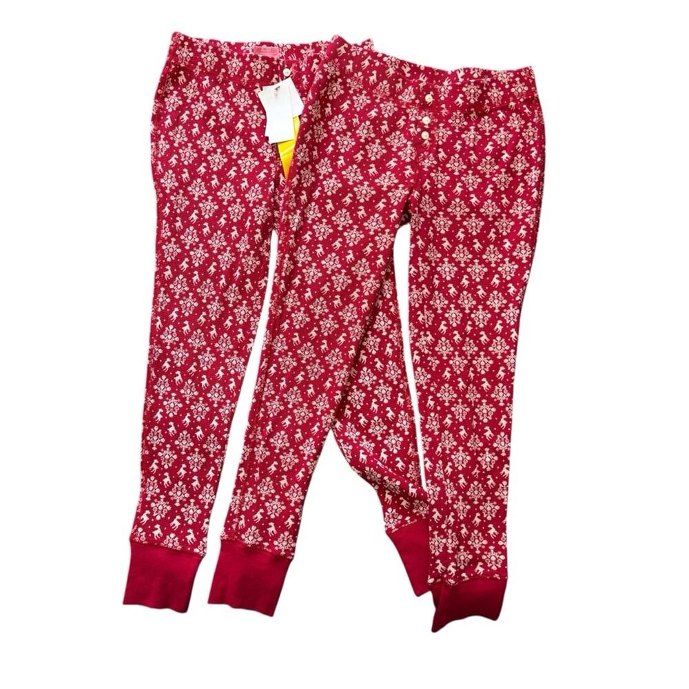 Old Navy Kids Red and White Patterned Pajama Bottoms Sizes 10 & 13